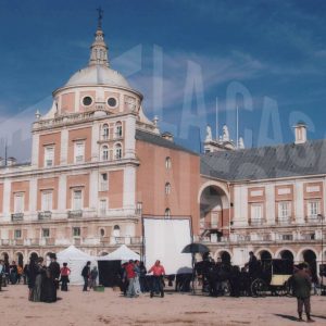 Rodaje de Los fantasmas de Goya en la Plaza de Parejas de Aranjuez