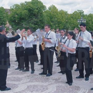 Banda de música en la procesión de San Fernando en Aranjuez