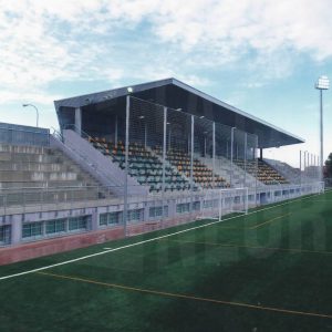 Vista parcial del campo de fútbol de la Ciudad Deportiva Las Olivas en Aranjuez