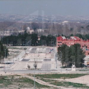 Vista aérea de los terrenos previos a urbanizar en la zona del Paseo del Deleite, en Aranjuez