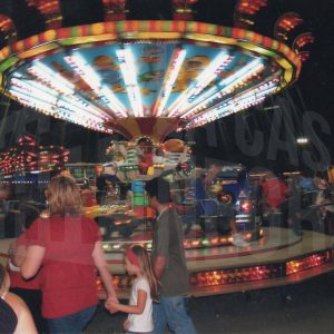Atracción infantil en el Ferial de Aranjuez durante las Fiestas del Motín