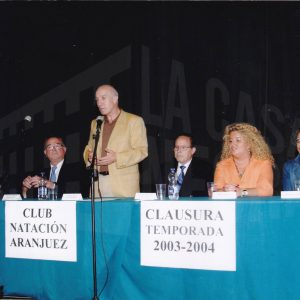 Alocución del Alcalde de Aranjuez, Jesús Dionisio Ballesteros, en el acto de clausura de la temporada 2003/2004 del Club Natación Aranjuez