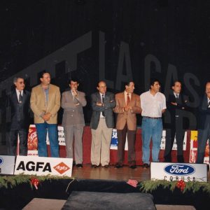Personas de la mesa presidencial en la clausura de la temporada 94/95 del Club Natación Aranjuez