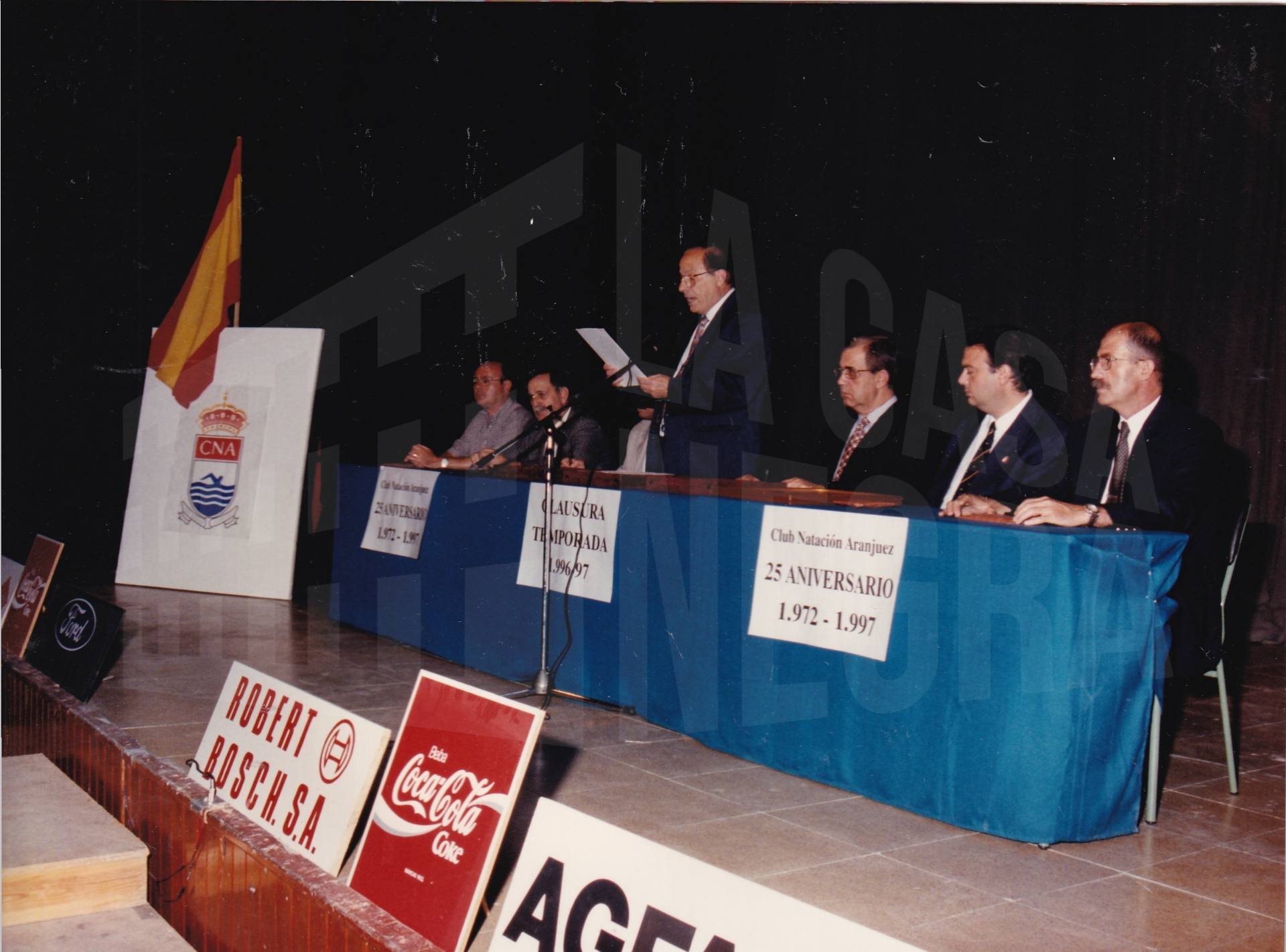 Alocución de Antonio Talavera Palazón en la clausura de la temporada 96/97 del Club Natación Aranjuez y la celebración de su XXV aniversario
